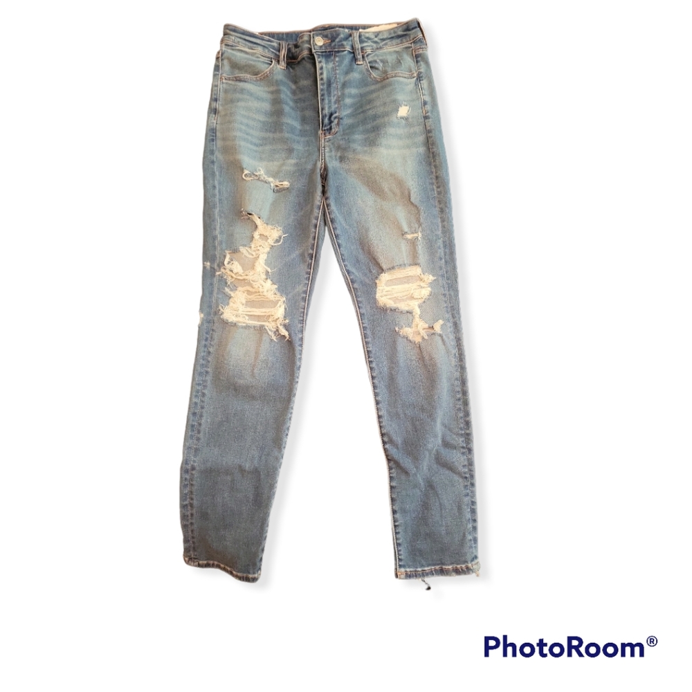 Nwt America Eagle size 14 distressed jeans